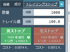 BitMEXトレイリングストップの使い方