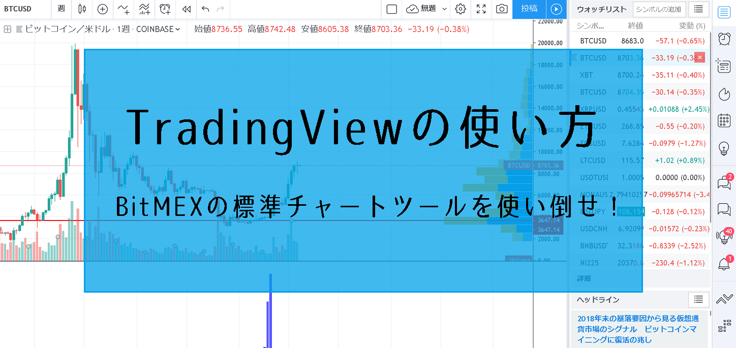 TradingViewの使い方｜BitMEXチャートツールでビットコイントレードを徹底解説