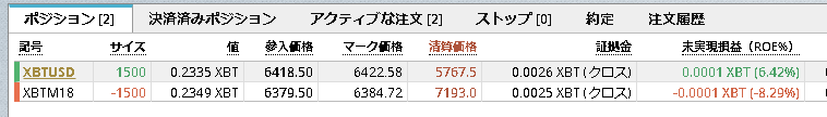 BitMEX両建て