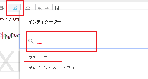 マネーフロー指数(MFI)を表示する方法