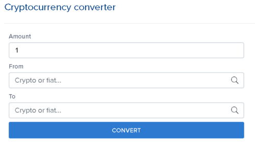 Cryptocurrency converter(計算ツール)