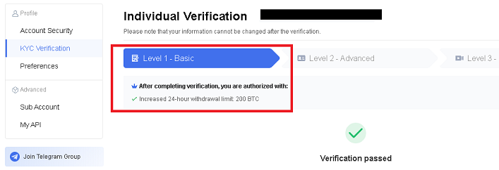 OKXの本人確認KYC