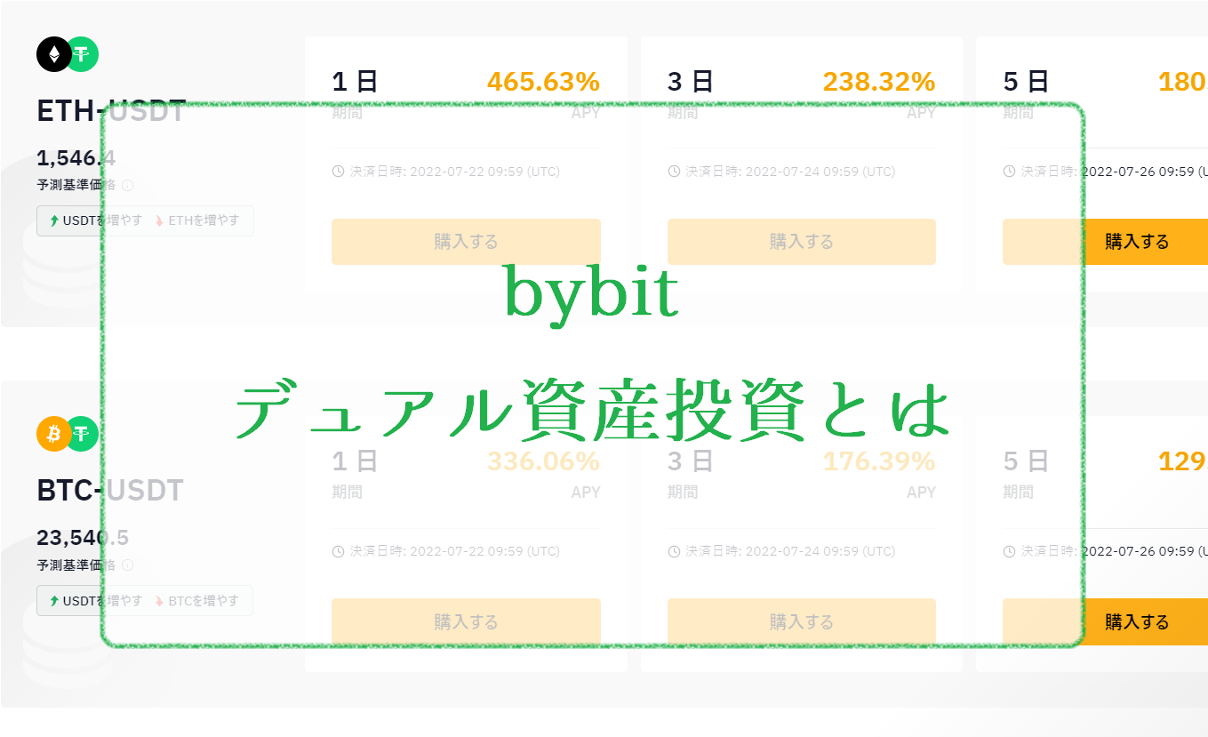 bybitのデュアル資産投資マイニングとは？