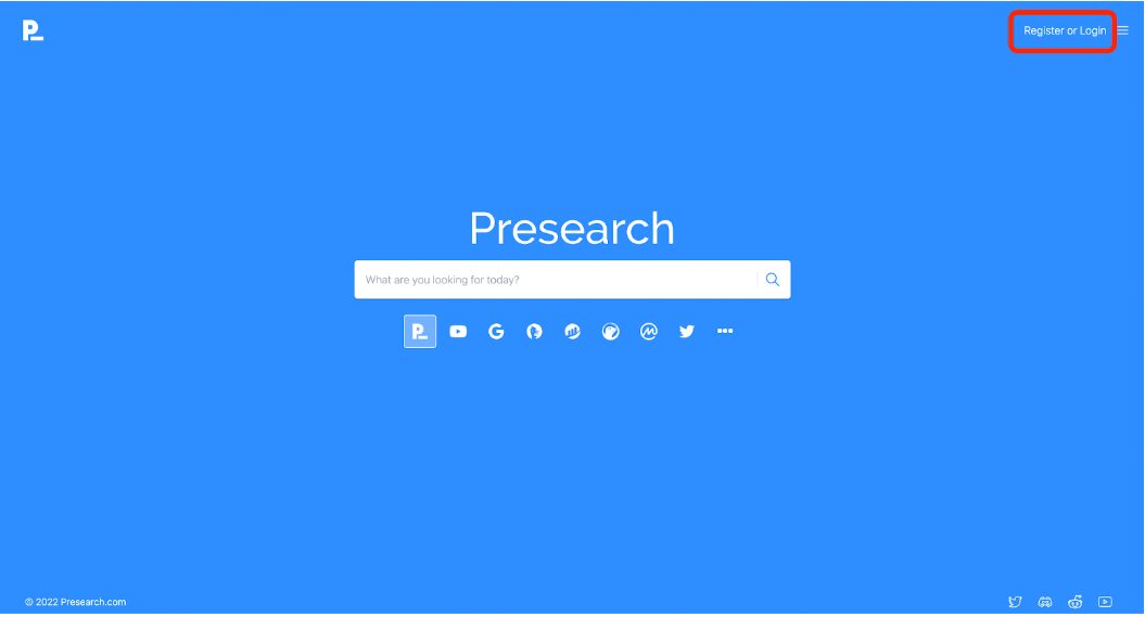 Presearchのユーザー登録