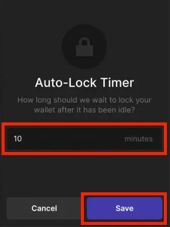 phantom-wallet-auto-lock任意の時間を入力