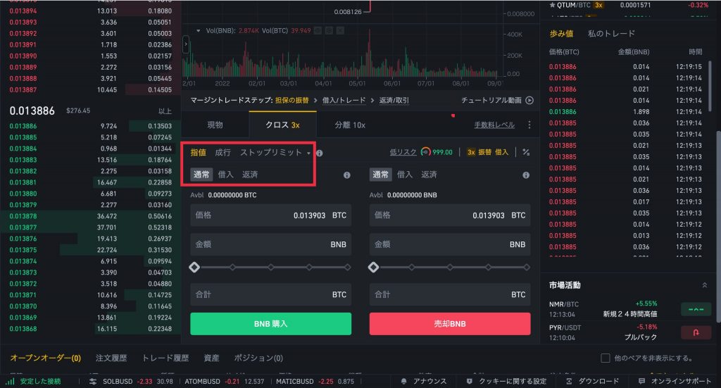 Binance(バイナンス)マージントレード10