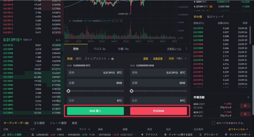 Binance(バイナンス)取引方法7