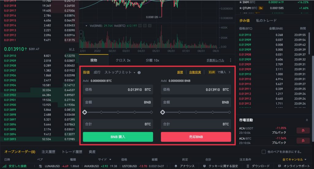 Binance(バイナンス)取引方法4