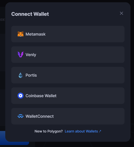 QuickSwap（クイックスワップ）Connect Wallet