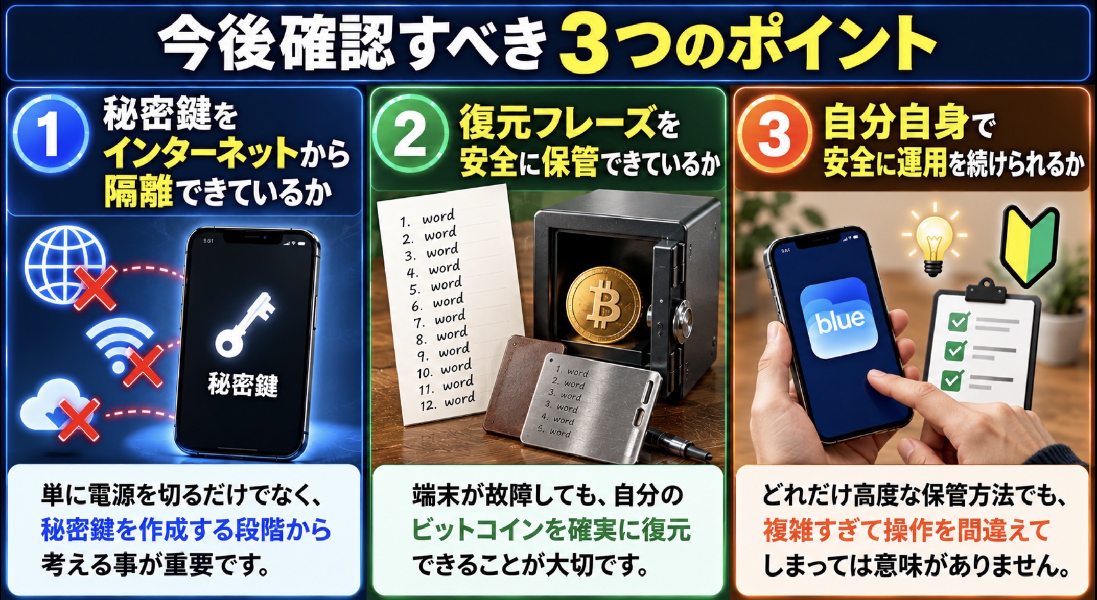 長期保管で重要
